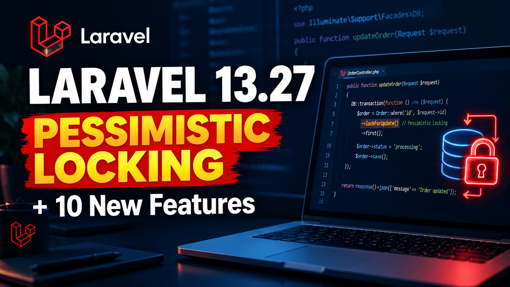 Laravel 13.27 Rilis: refreshForUpdate() untuk Pessimistic Locking dan Rangkuman Fitur 13.17-13.27