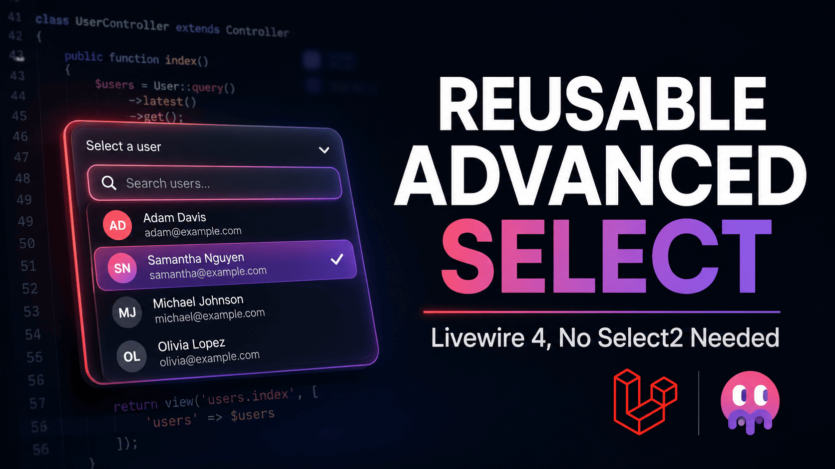 Dari Model ke API: Bikin Advanced Select Reusable di Livewire 4, Tanpa Select2
